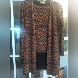 Autumn/Fall colors. Two piece shimmer top & matching short sleeve top.